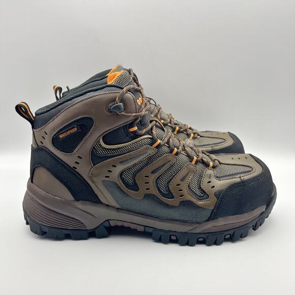 Propet Mens Sentry Work Boots US 8 XX (5E) Brown Composite Toe Waterproof NWOB main image 5